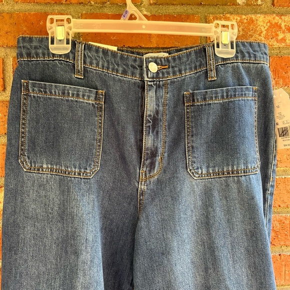 Wonderly Wide Leg Classic Jeans Denim Patch Pockets - Picture 10 of 10